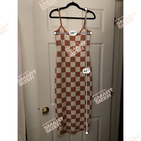 Cute Knit Checkered Dress Size Medium - Picture 3 of 6